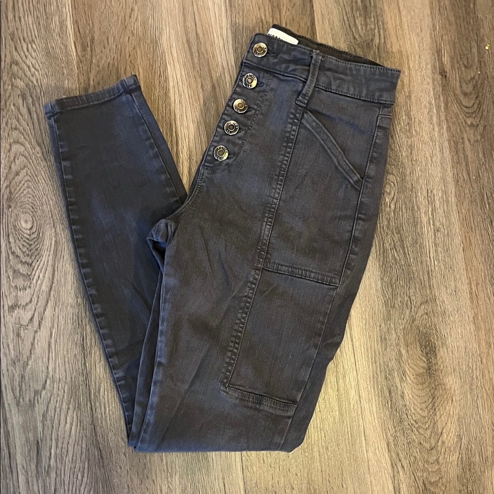 Pistola Anthropologie Black High Rise Jeans
